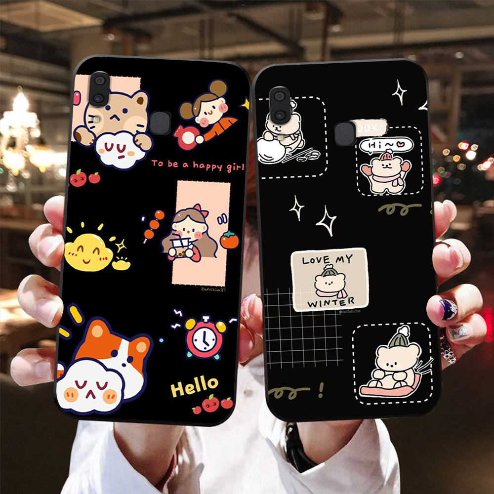Ốp lưng Samsung m20 / ss m30 in hình kẻ ô các con vật cute dễ thương