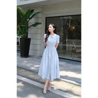 [LISA DRESS] - váy cổ sen đính đá dáng dài