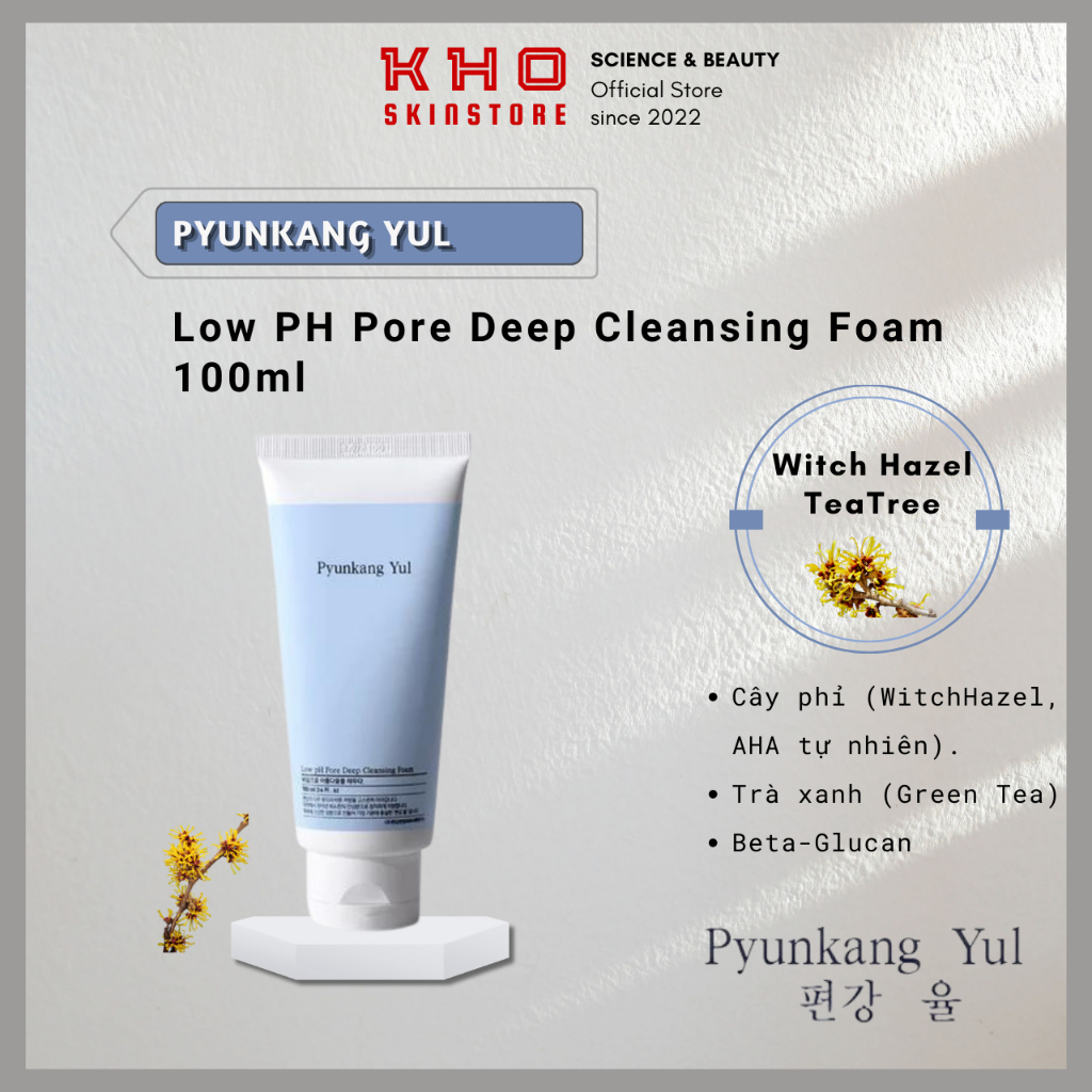 PyunkangYul Sửa rửa mặt tẩy da chết dịu nhẹ làm sáng da Low PH Deep Cleansing Foam
