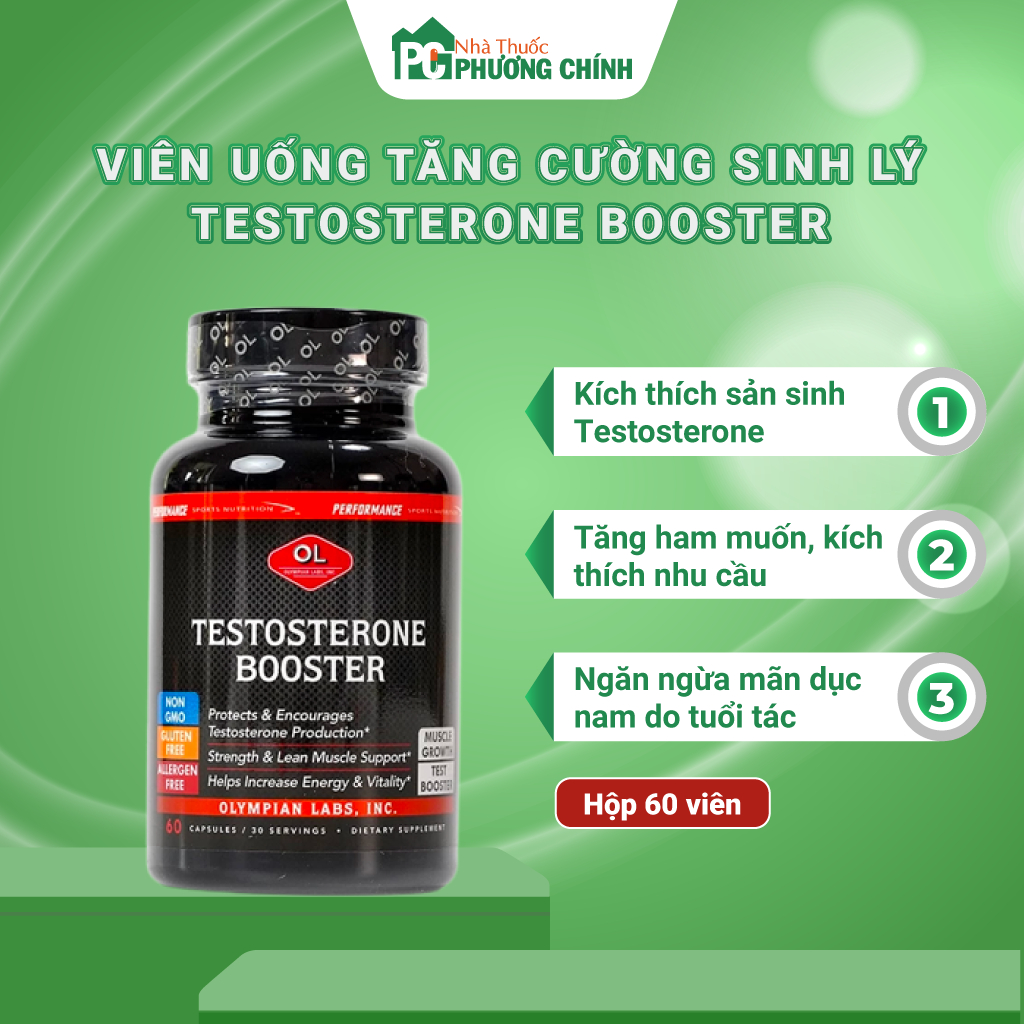 Viên Uống Tăng Cường Sinh Lý Nam Testosterone Booster Olympian Labs - Tăng Cường Nội Tiết Sinh Dục Nam