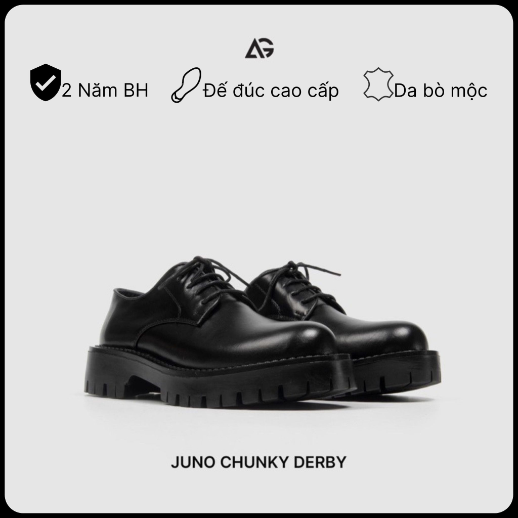 Giày nam da bò cao cấp nhập khẩu handmade The Juno Chunky Derby August CK04 chính hãng bảo hành 12 tháng
