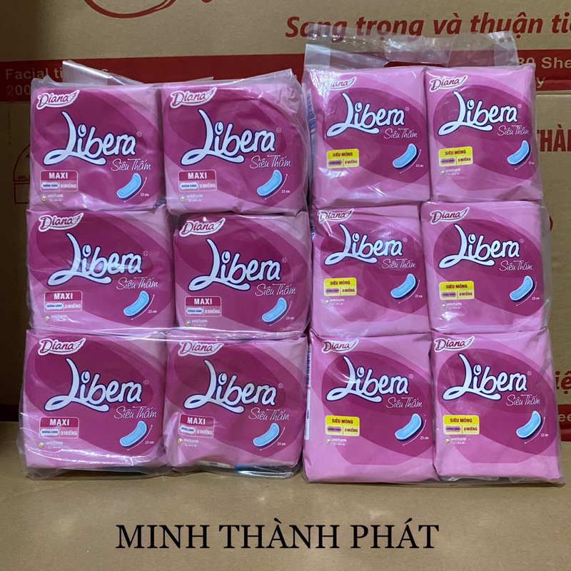 Băng Vệ Sinh Libera Siêu Thấm Bịch 6 gói Không Cánh