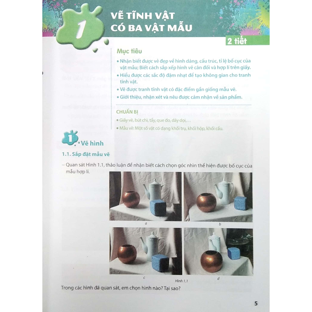 Combo Học Mĩ Thuật 9 và 01 cây bút chì Staedtler 120 B  - HÀNG CHÍNH HÃNG