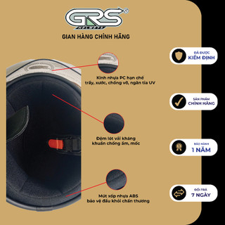 Mũ Bảo Hiểm Đẹp GRS A368K (nhiều màu)