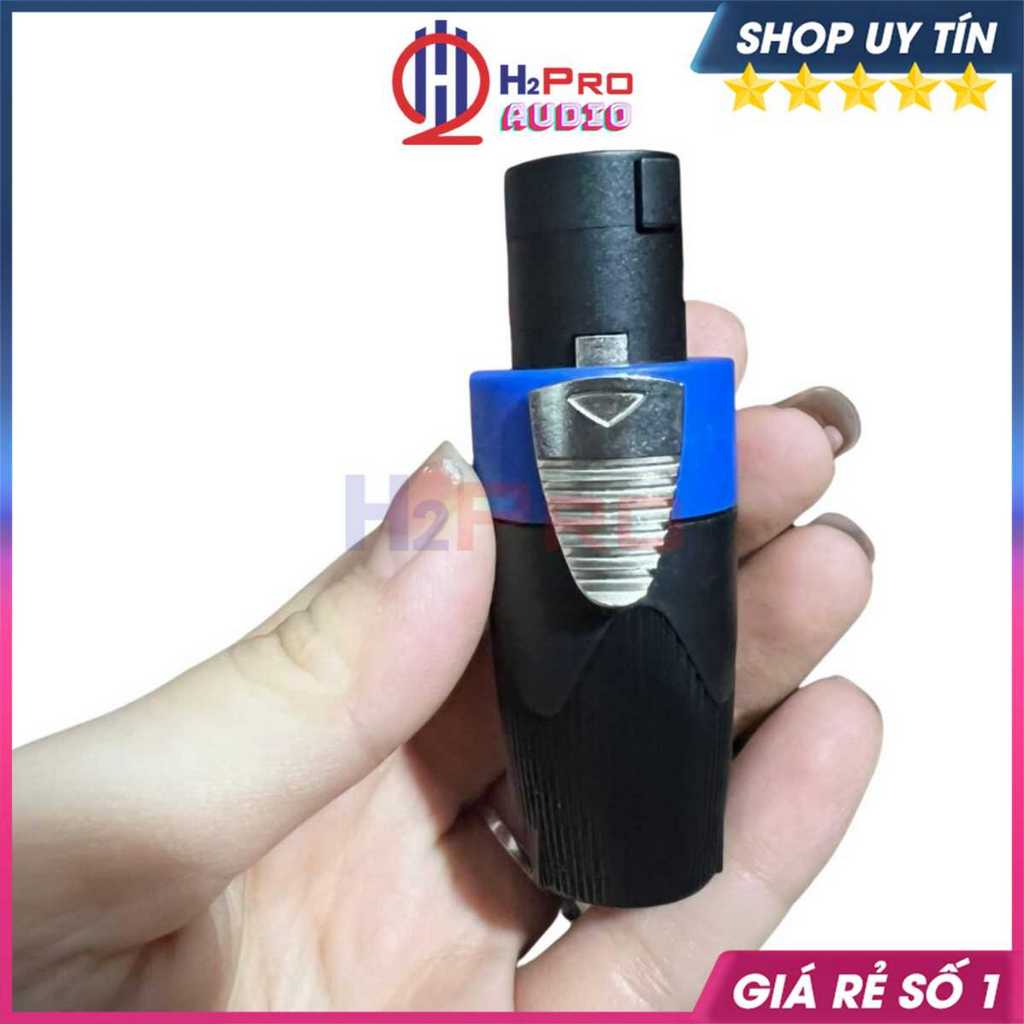 2 Jack Cắm Loa Speakon Neutrik Kèm 10M Dây Âm Thanh, Giắc Cắm Loa Full, Micro, Cục Đẩy Cao Cấp - H2Pro Audio