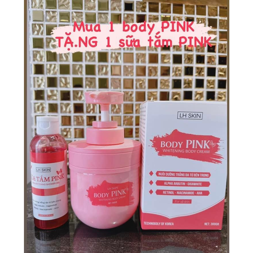 MUA 1 TẶNG 1 ST - KEM BODY PINK SIÊU KÍCH TRẮNG 300GR