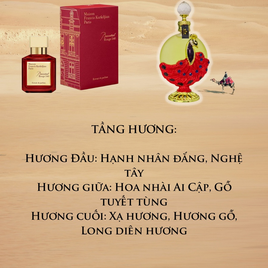 Tinh dầu Dubai mùi hương Maison Francis Kurkdjian Baccarat Rouge 540 Extrait de Parfum