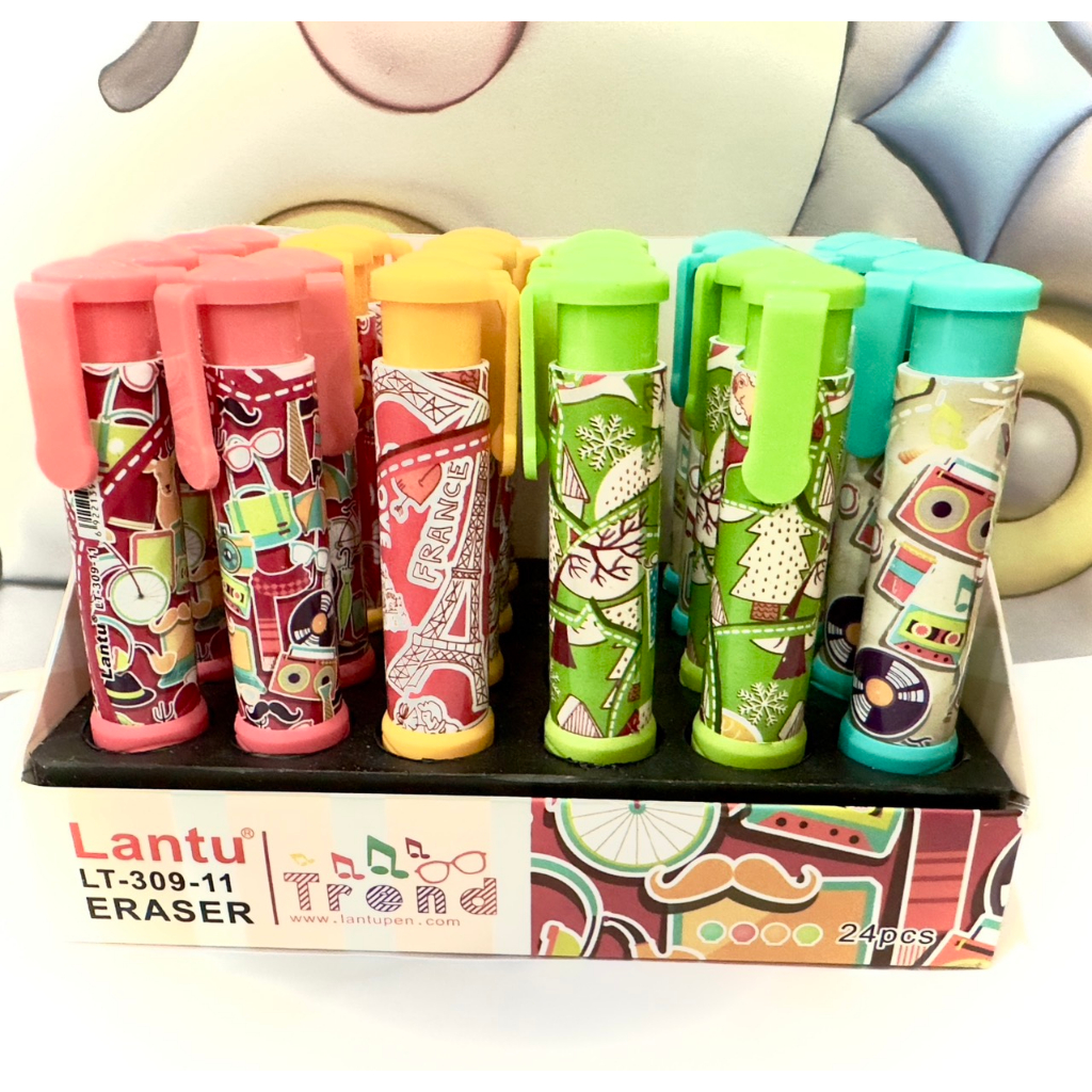 Gôm Bấm LanTu Tẩy Xóa Bút Chì Có Vỏ Nhựa Cầm Sạch Tay Cho Bé