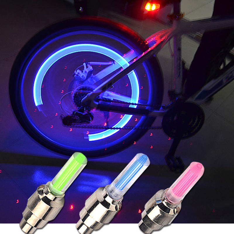 Đèn led gắn van xe đạp xe máy thể thao sáng mạnh DV001