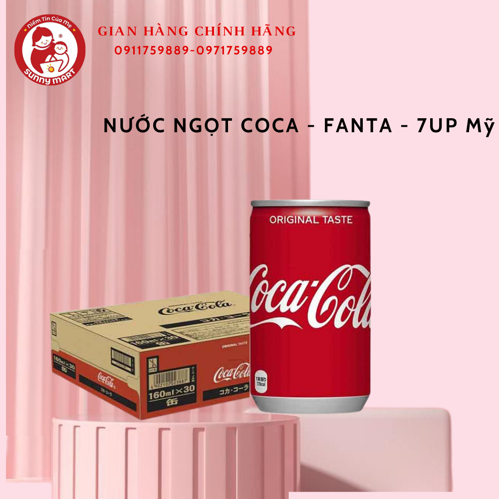 NƯỚC NGỌT COCA - FANTA - 7UP - Soda Mỹ (Thùng 12 lon)