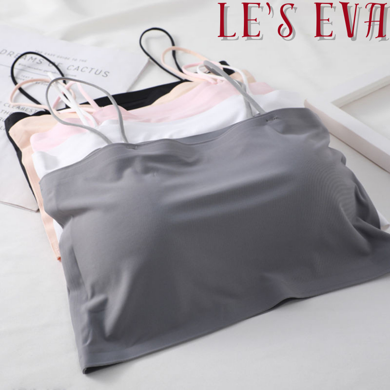 Áo Bra Nữ Quây 2 Dây dáng dài đúc Su Trơn Đệm Mỏng Dáng Ôm không gọng nâng ngực Bao Mát Mịn AN12 - LESEVA STORE