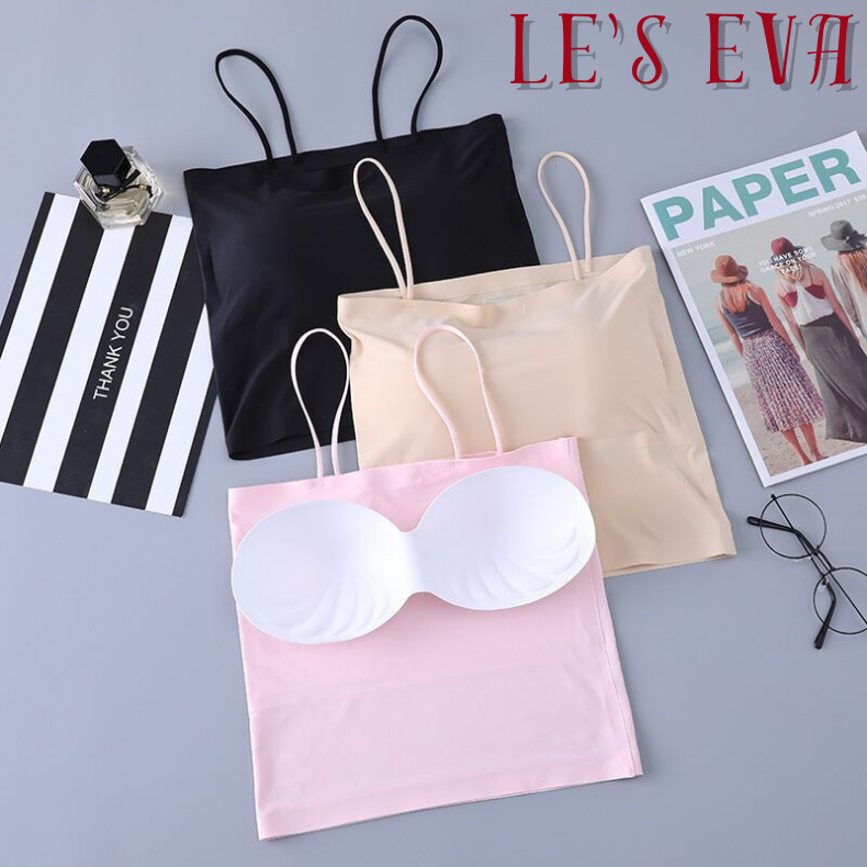 Áo Bra Nữ Quây 2 Dây dáng dài đúc Su Trơn Đệm Mỏng Dáng Ôm không gọng nâng ngực Bao Mát Mịn AN12 - LESEVA STORE