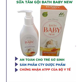 Sữa tắm gội bath baby new ngừa rôm sảy hăm tã không gây kích ứng da