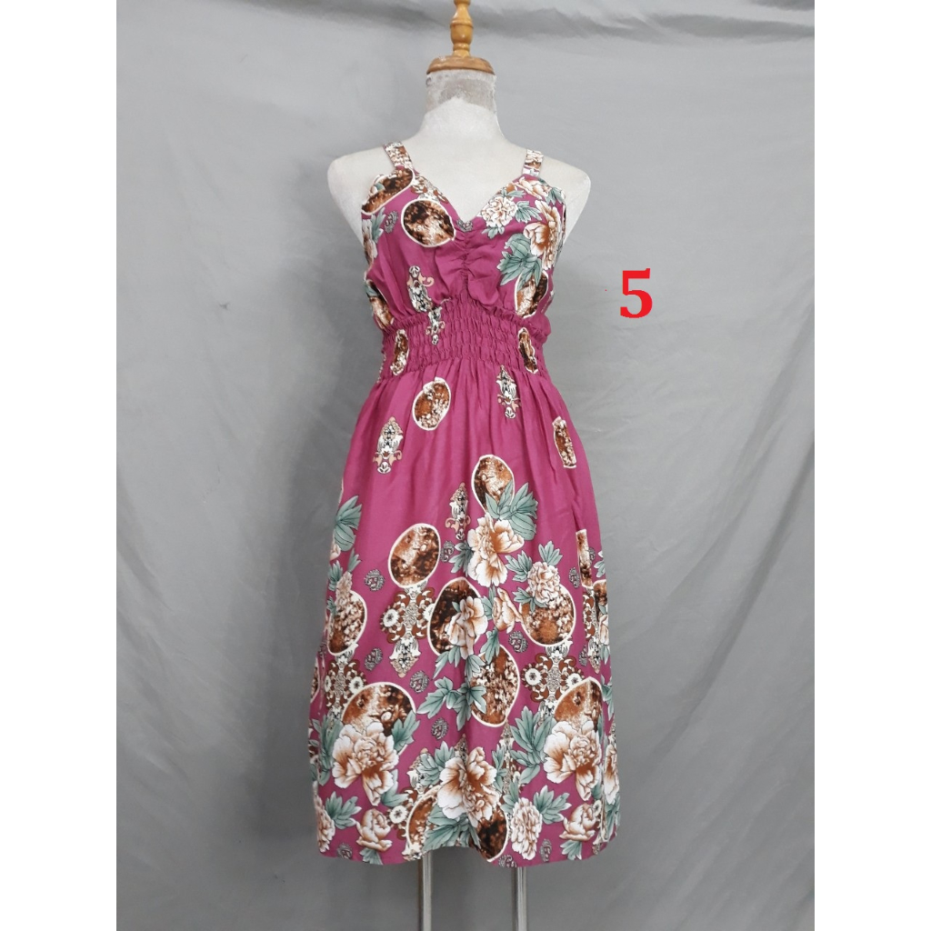 Đầm 2 dây Tole thái, nhiều màu