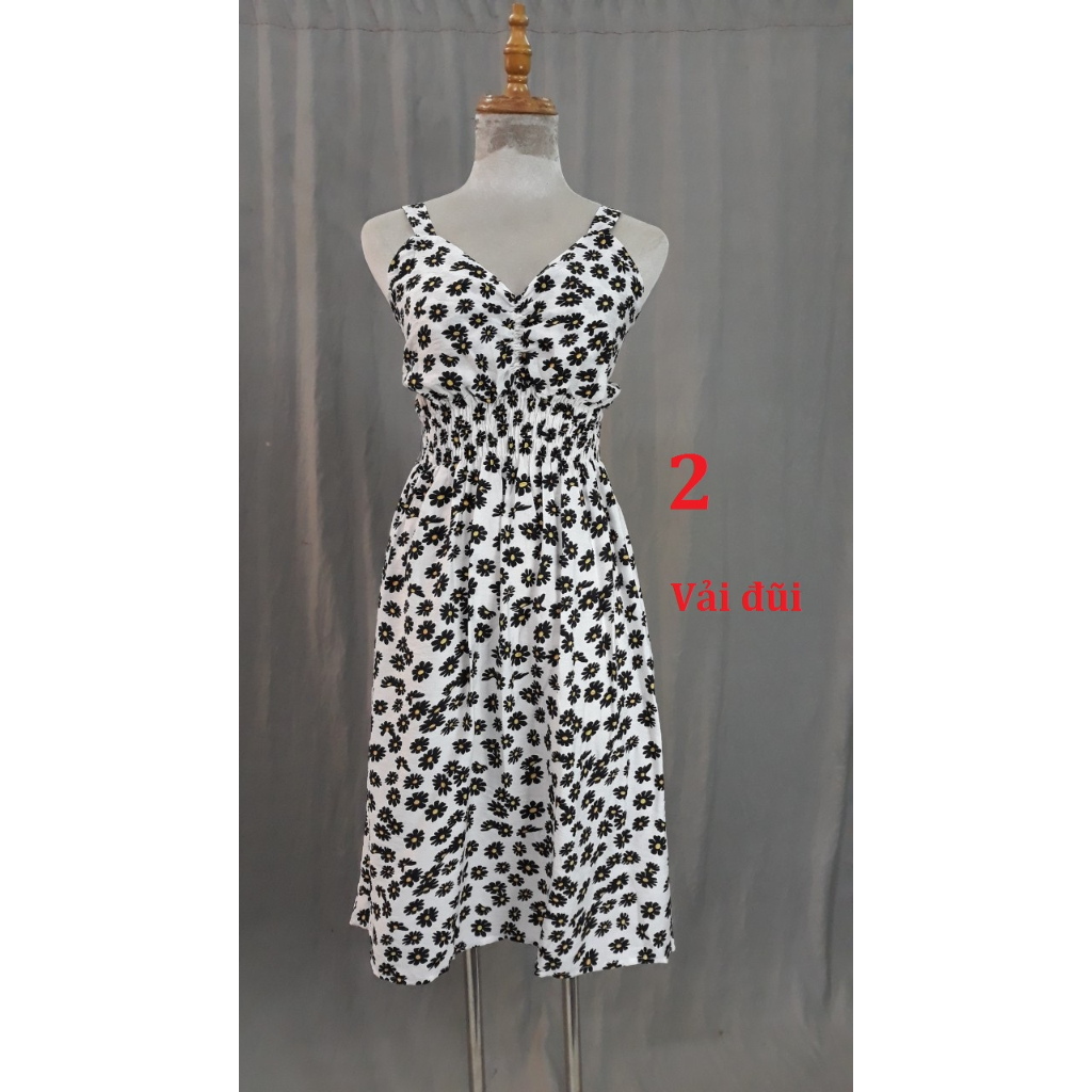 Đầm 2 dây Tole thái, nhiều màu