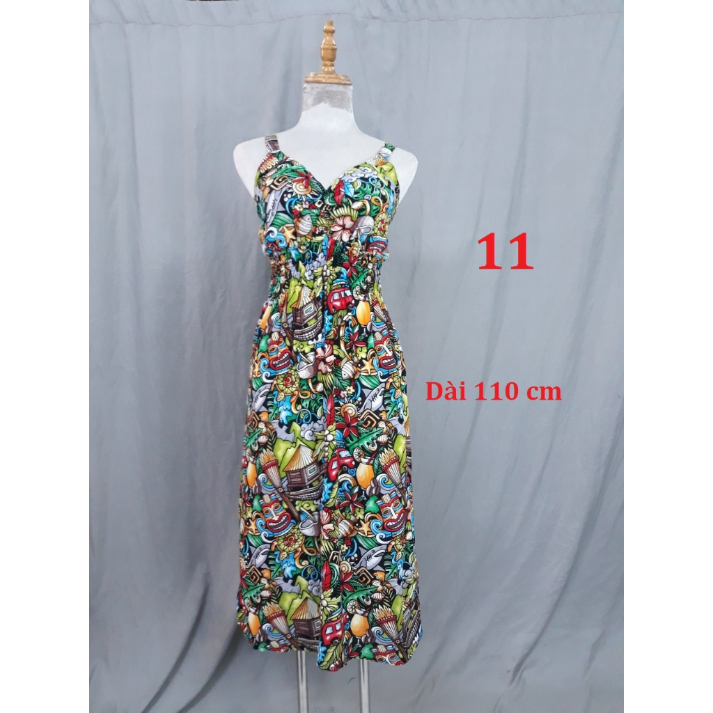 Đầm 2 dây Tole thái, nhiều màu
