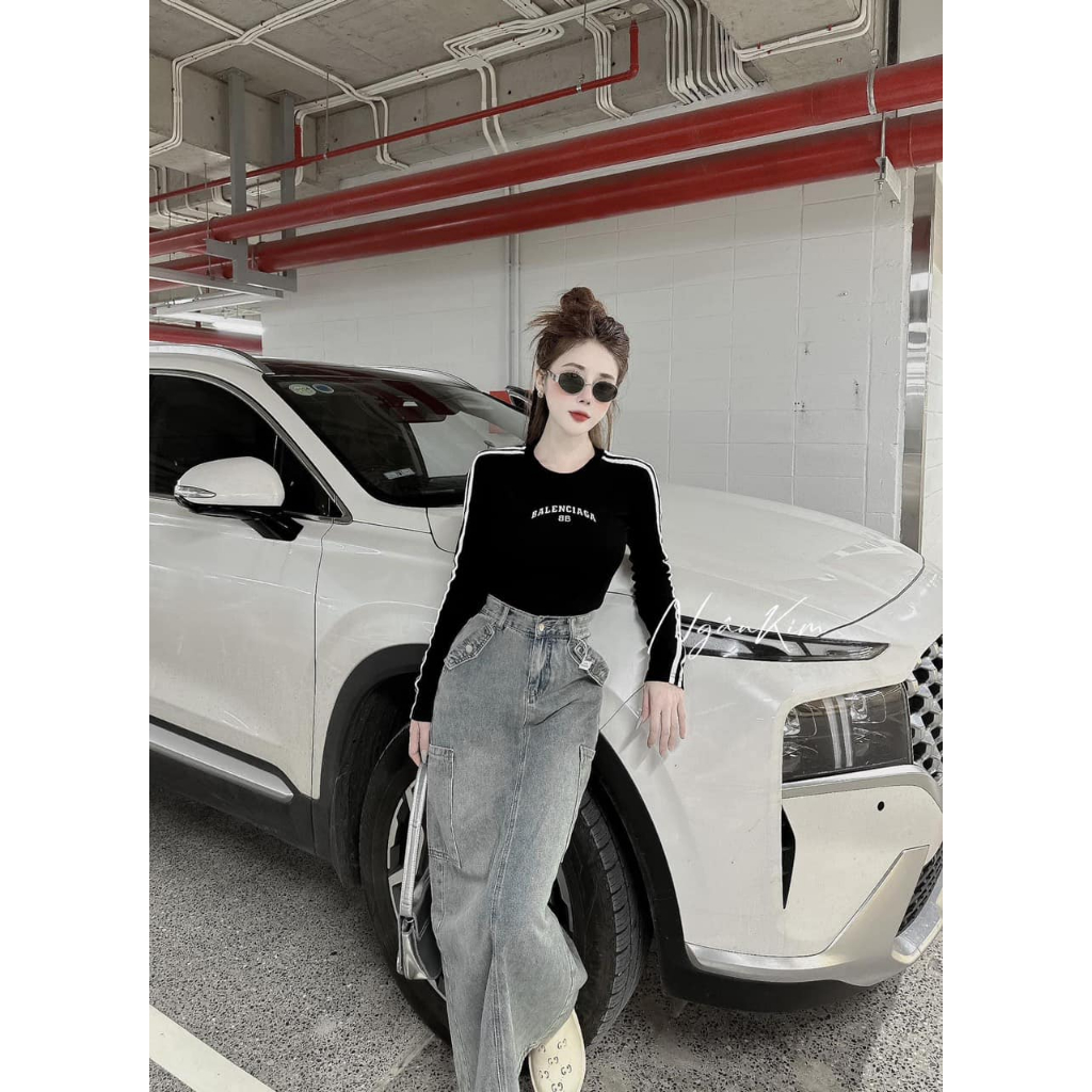 Áo phông zip ba.len tay dài chạy 2 sọc 2 màu