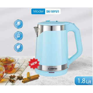 Ấm siêu tốc  2 lớp Asanzo SK-18YU1