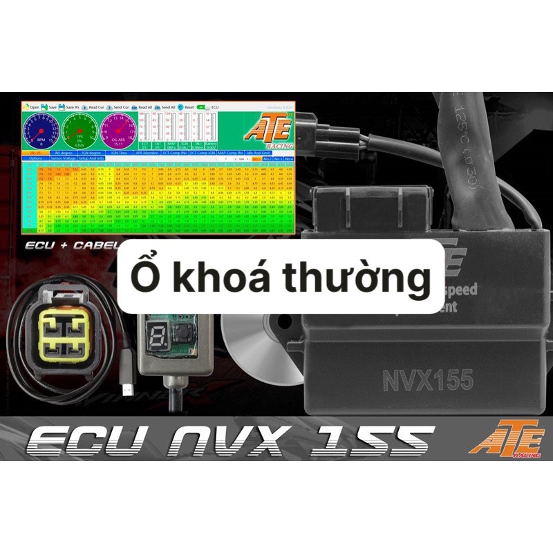 ecu ate mở tua máy ( lập trình) nvx125/155 vva ( ổ khóa từ )