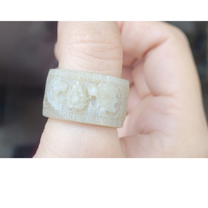 Nhẫn sừng khắc linh vật- cọp