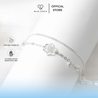 Lắc tay bạc blue peach lotus vn lt611