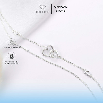 Lắc Tay Bạc 925 Blue Peach Circle Lồng Tim LT628