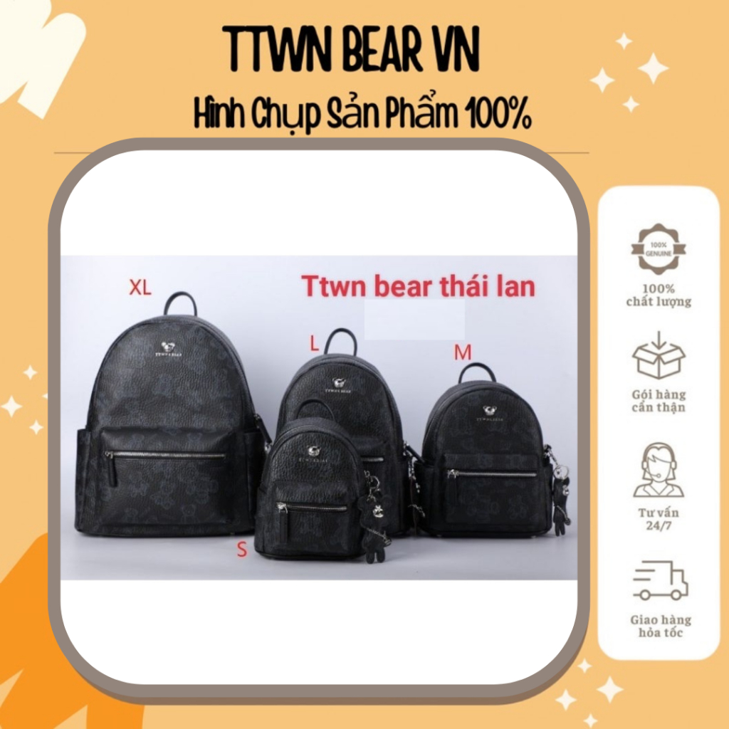 ‼ SẴN HÀNG ‼ TTWN Bear Balo Gấu Đen 🐻 Best Seller Size L ,XL