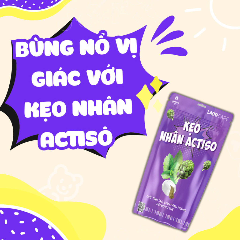 LADO CARE KẸO NHÂN ACTISÔ