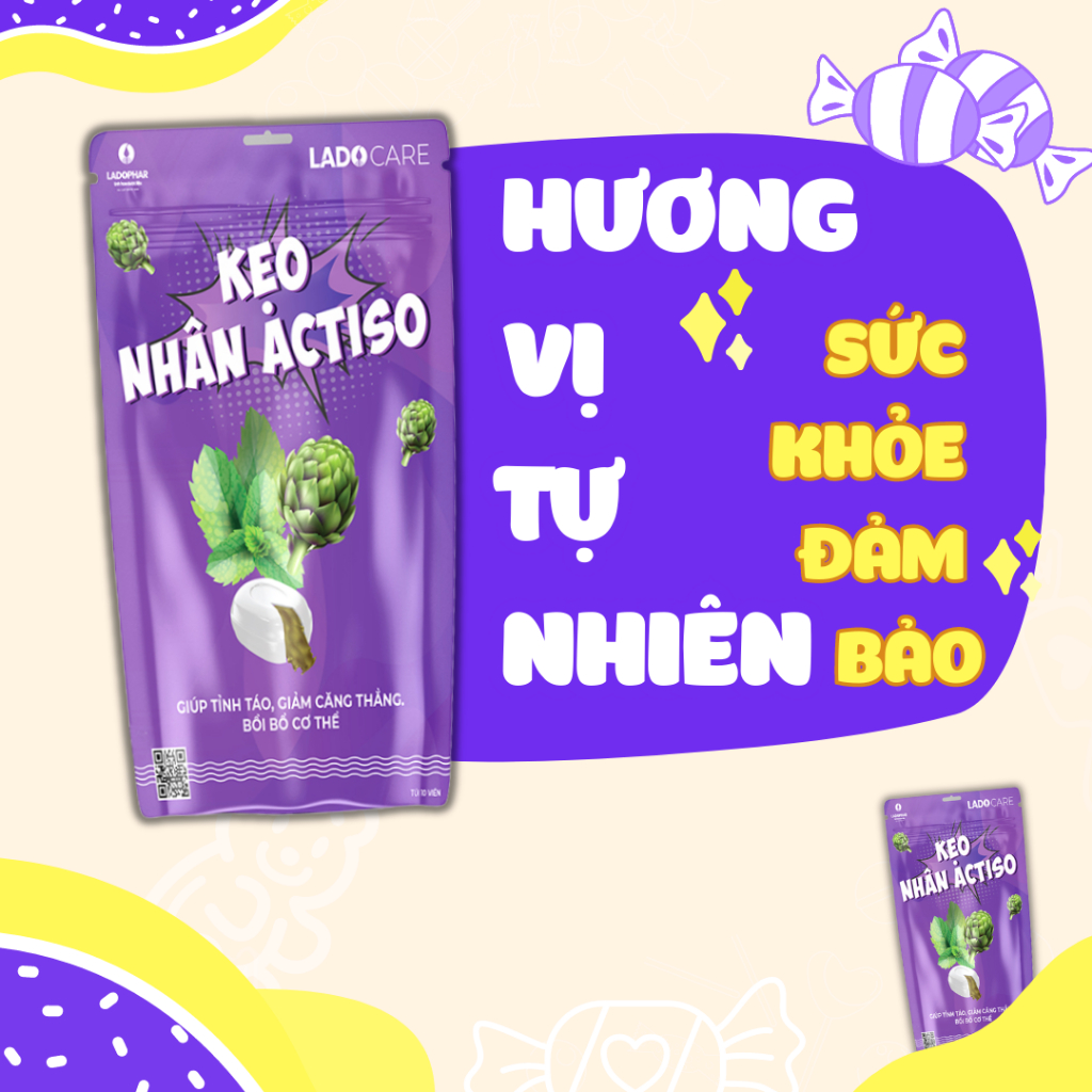 LADO CARE KẸO NHÂN ACTISÔ