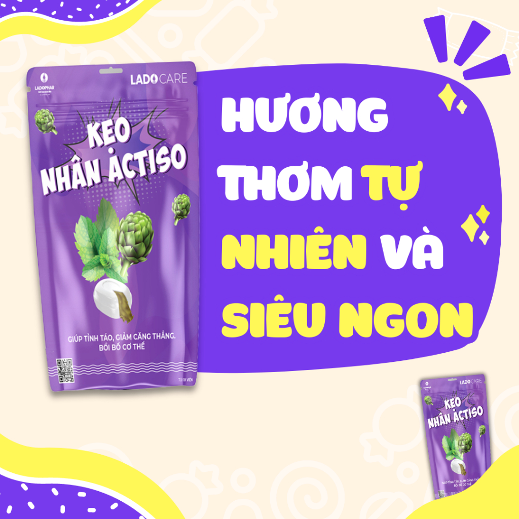 LADO CARE KẸO NHÂN ACTISÔ