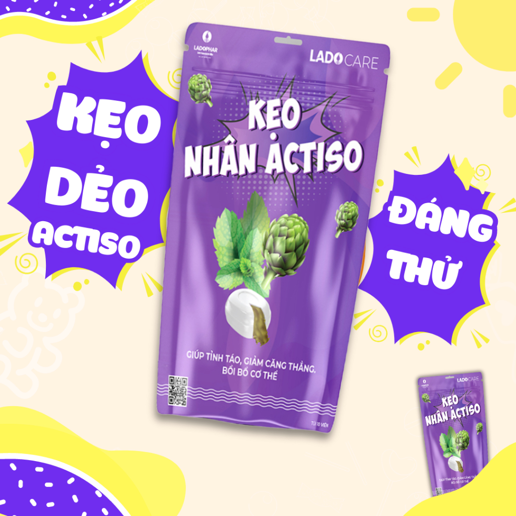 LADO CARE KẸO NHÂN ACTISÔ