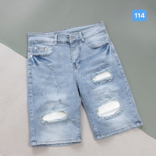 Quần short jean nam màu xanh đậm OBOKFASHION, dễ phối đồ cao cấp phong cách hàn quốc QJN83