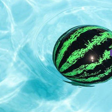 Banh cao su 16 - 21cm, bóng chơi dưới nước, banh dưa hấu, bóng rổ tặng kim bơm