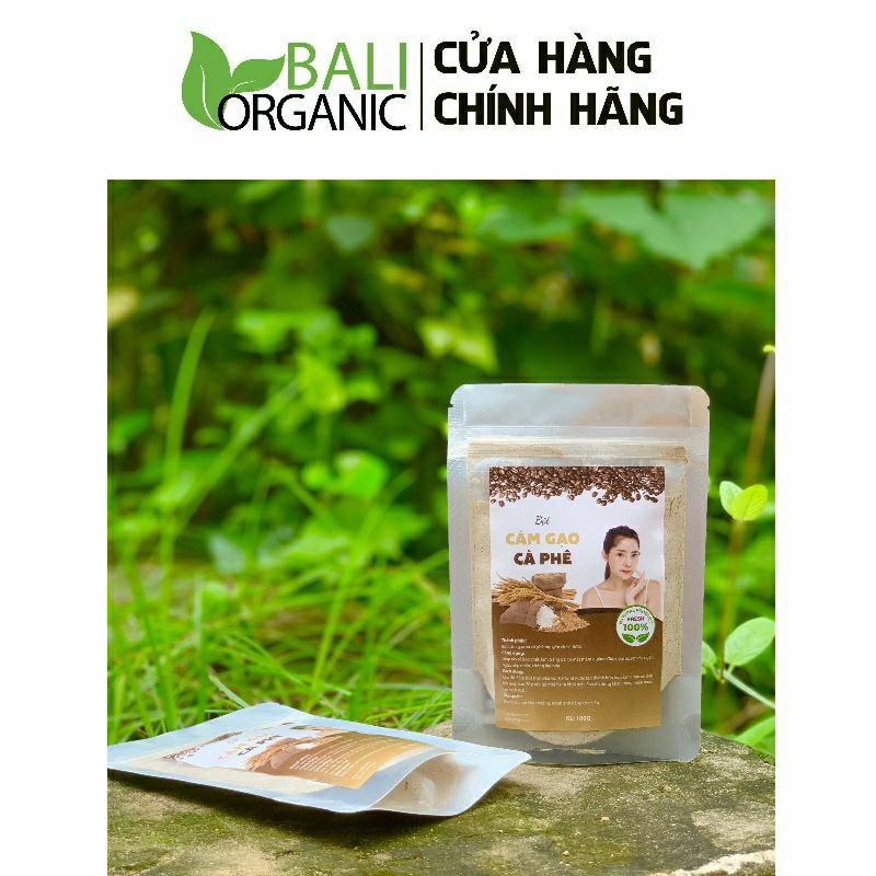 Bột cám gạo cà phê 1kg Baliorganic nguyên chất | BigBuy360 - bigbuy360.vn