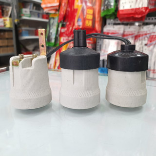 Đui đèn sứ chịu nhiệt chịu mưa trong nhà ngoài trời ren xoáy E27 SOPOKA