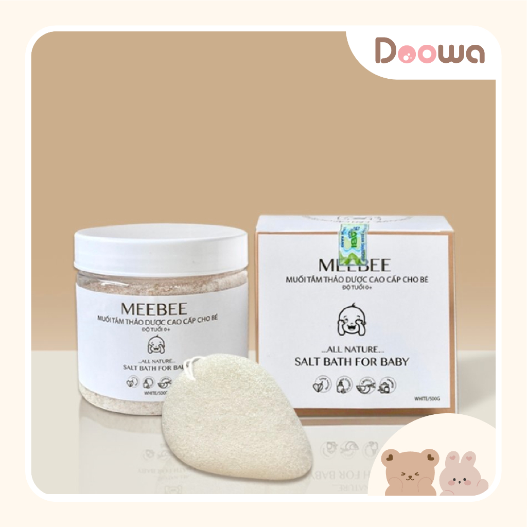 Muối tắm cho bé,muối tắm thảo dược hữu cơ an toàn cho bé Meebee
