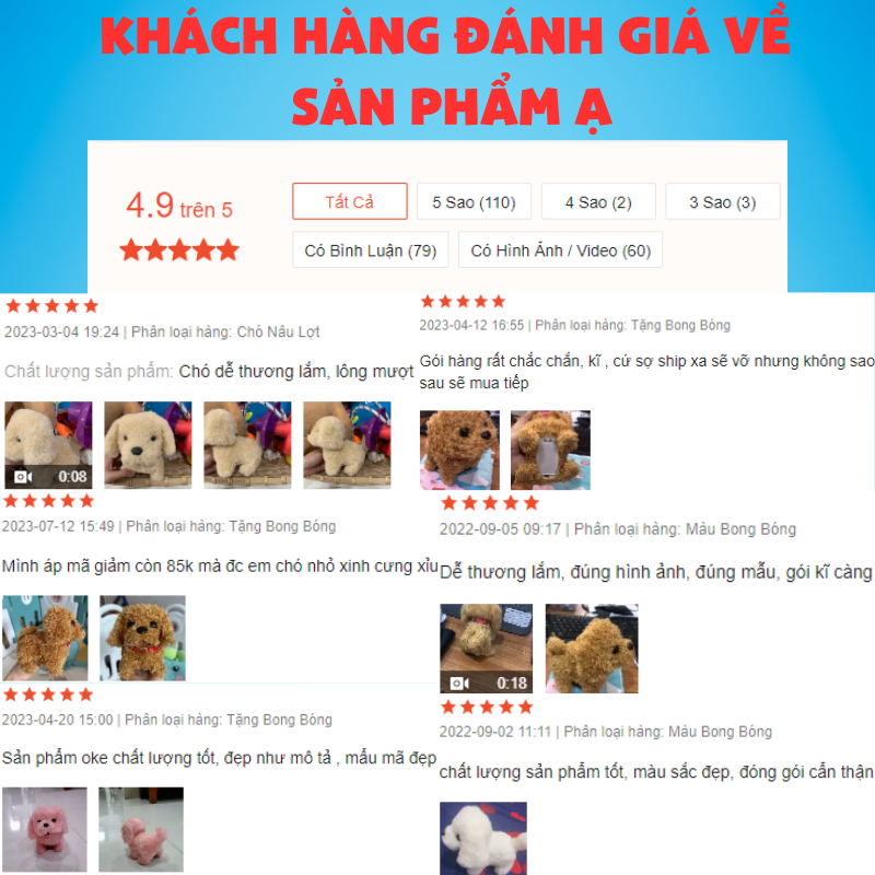 Đồ Chơi Chó Cún Con Kích Thước Lớn Biết Sủa Quẫy Đuôi Phát Nhạc Thông Minh Tự Động Đa Năng Cho Bé Hamiha-ĐC33