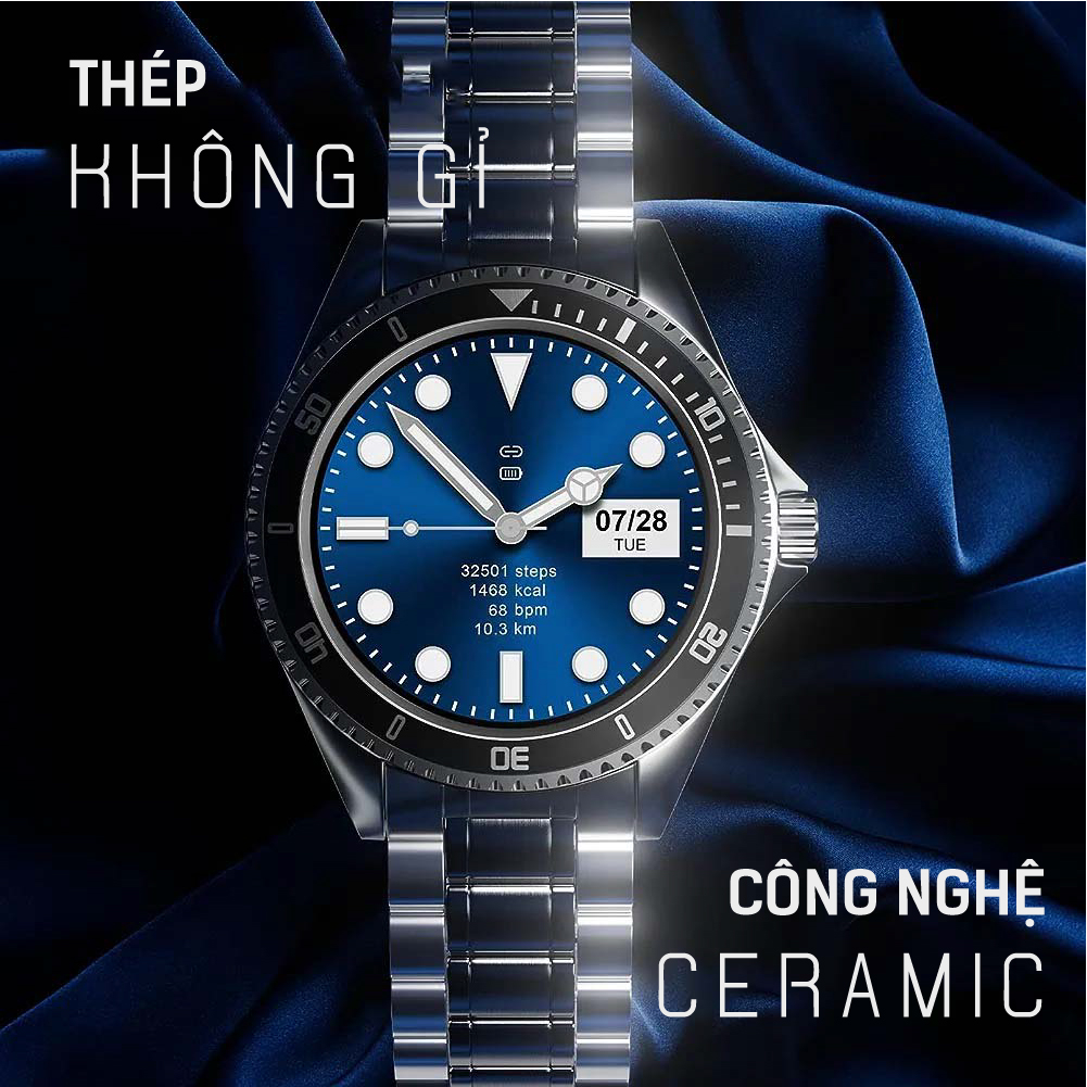 Đồng hồ thông minh FireBoltt Quantum - Hãng phân phối chính thức | Màn HD | Công nghệ Ceramic | Vòng Benzel