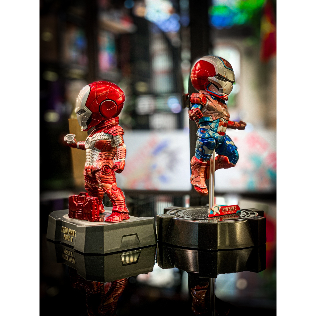 Mô Hình Nhân Vật Iron Man Chibi Có Led Cao 20cm