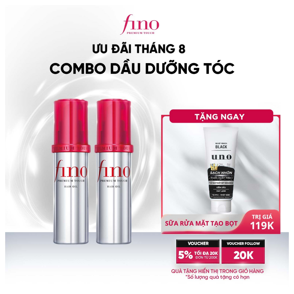 Bộ 2 Dầu dưỡng tóc cao cấp FINO PREMIUM TOUCH HAIR OIL B 70ml