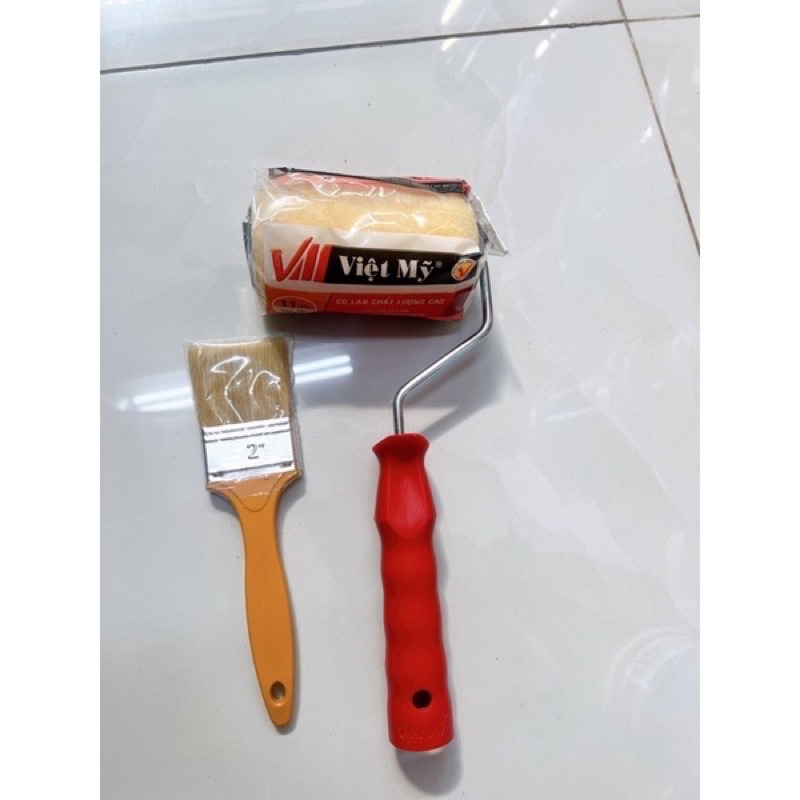 Bộ Dụng Cụ Đi Kèm Khi Tự Sơn Nhà Dành Cho Khách Tự Mua Về Sơn Cọ Lăn Việt Mỹ Khay Sơn Cao Cấp Cọ Lăn, Quét Chuyên Nghiệp