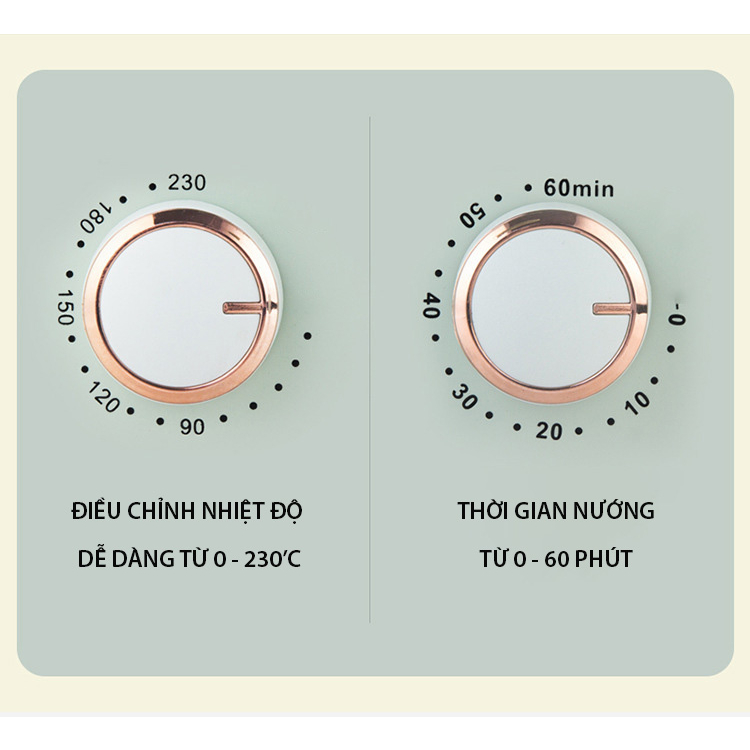 Lò Nướng Bánh Mini TORSOM - Lò Nướng Mini Đa Năng Cho Hộ Gia Đình Nhỏ  - Tặng 2 khay nướng