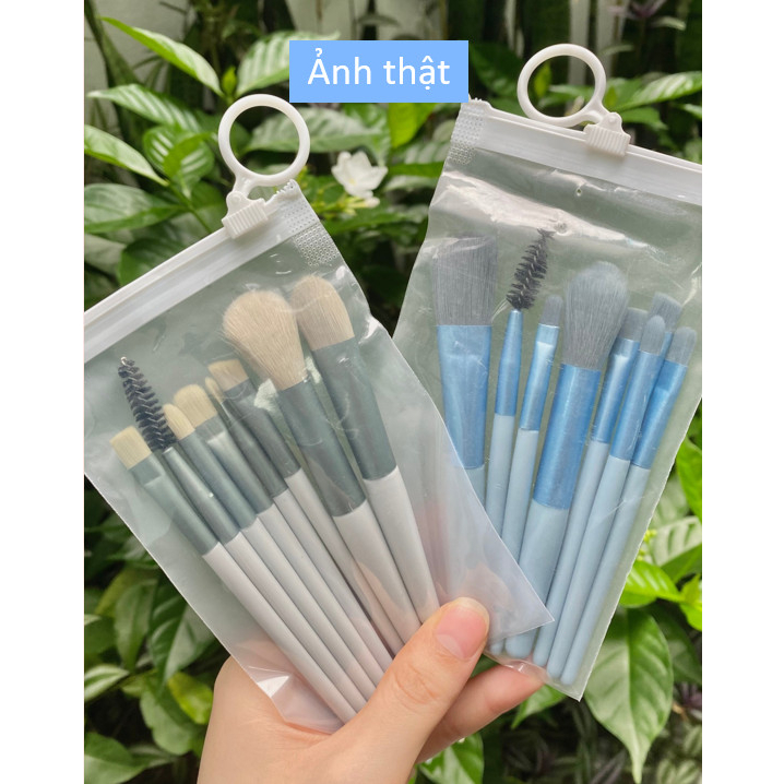 Set 8 Cọ Trang Điểm Siêu Mini Màu Macaron Dễ Mang Theo Dễ Thương