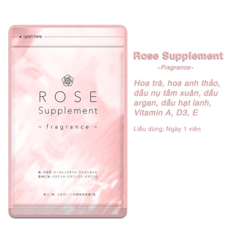Viên uống thơm cơ thể Rose Supplement Seedcoms (gói uống 3 tháng)