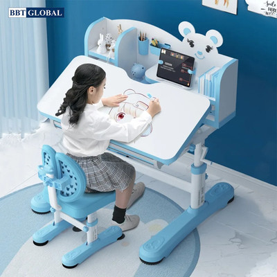 Bộ bàn ghế chống gù chống cận màu xanh BBT Global BB205