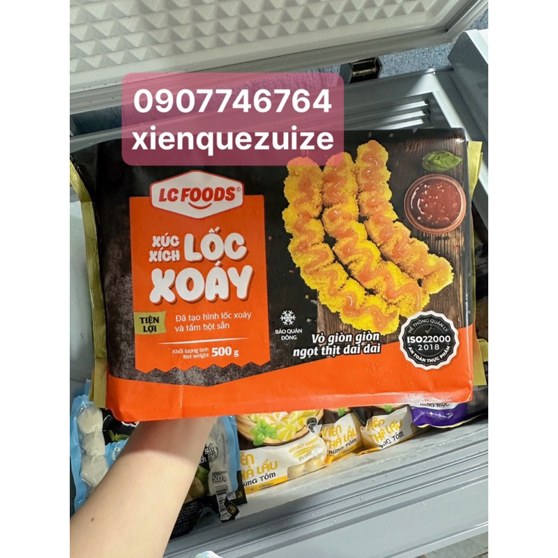 Xúc xích lốc xoáy Lacusina gói 500gr [Hoả tốc HCM]