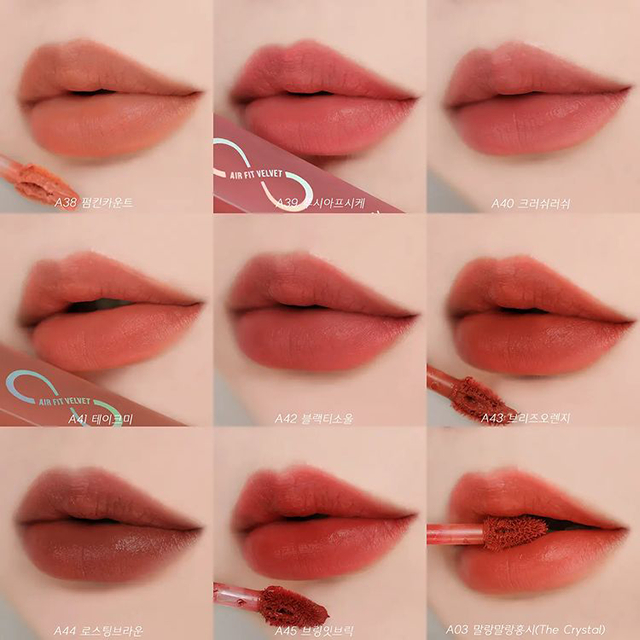 Son Kem Black Rouge Air Fit Velvet Tint Ver 8 The Crystal