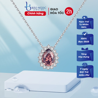 Dây chuyền bạc nữ s925 hình giọt nước đính đá cao cấp thời trang tinh tế - DB2389 - Bảo Ngọc Jewelry
