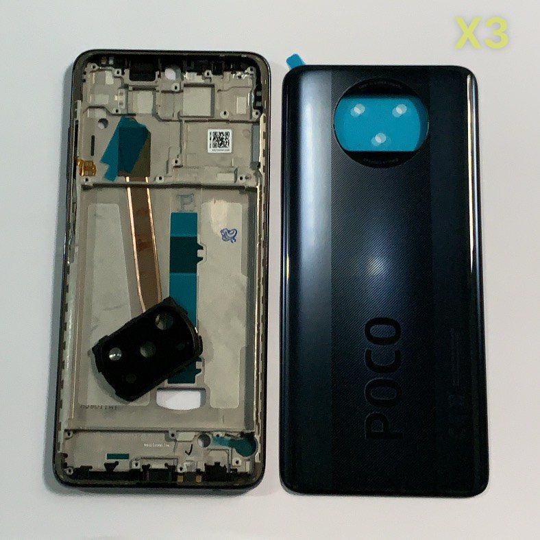 Bộ vỏ +sườn Xiaomi POCO X3 / X3 pro kèm nút bấm,kính camera