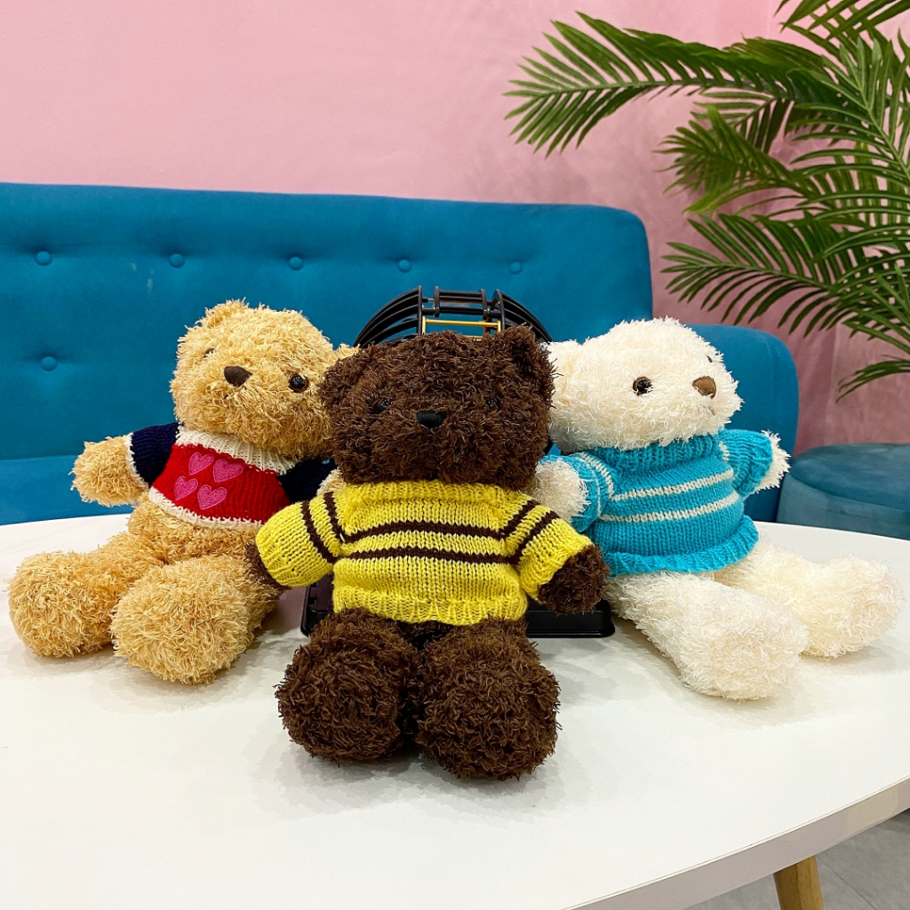 Gấu Bông Teddy Head Tales Mini 20cm Lông Xù Dễ Thương Cao Cấp Vua Gấu Bông